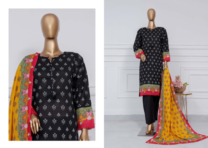 D- 914 Print sadabahar printed lawn - Image 3