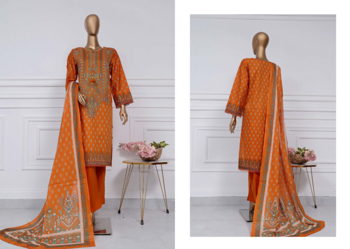D-904 Print sadabahar printed lawn - Image 3