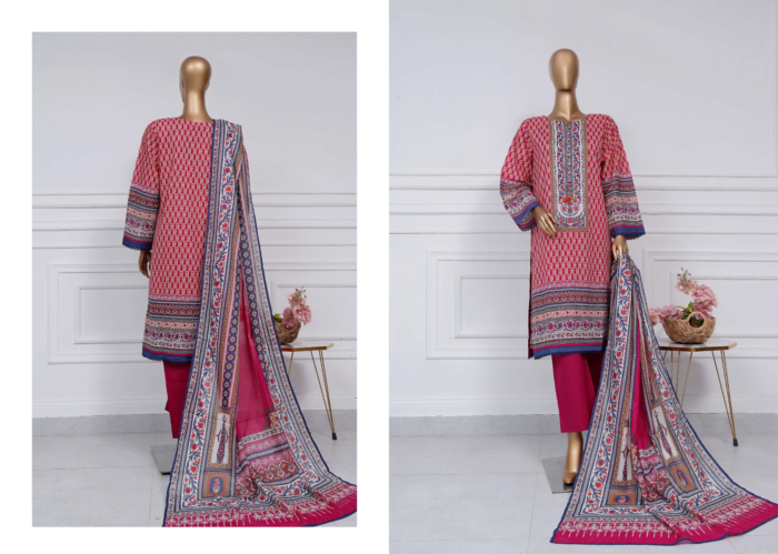 D-902 Print Sadabahar Printed Lawn - Image 3