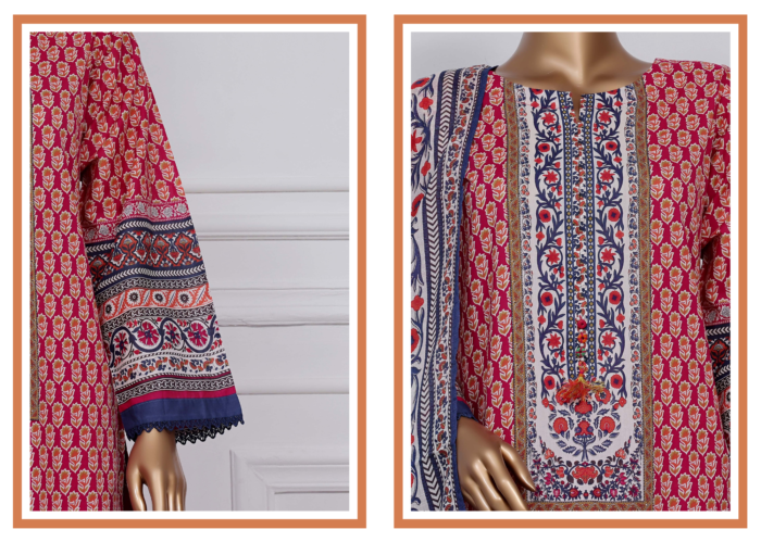 D-902 Print Sadabahar Printed Lawn - Image 4