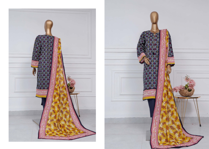 D- 901 Print sadabahar printed lawn - Image 3