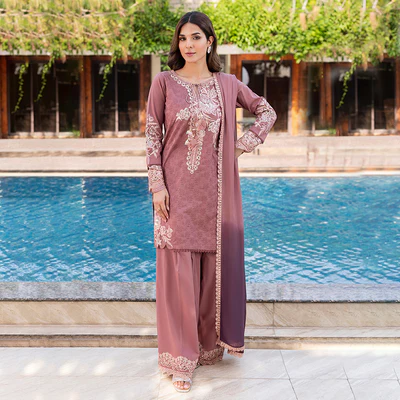 Zahra Rubab ZR-2537 | DALIA – (SKU: – S – GARNET – )