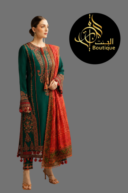 Lawn-3PC Embroidered with Digital Printed Jacquard Dupatta-5113